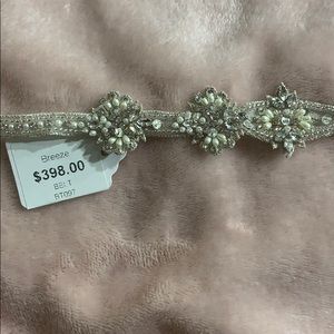 Diamond and pearl wedding belt